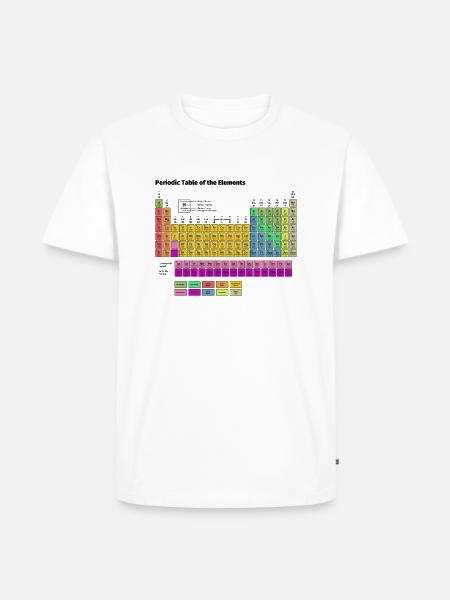 Periodensystem der Elemente - Männer Premium Bio T-Shirt - Weiß