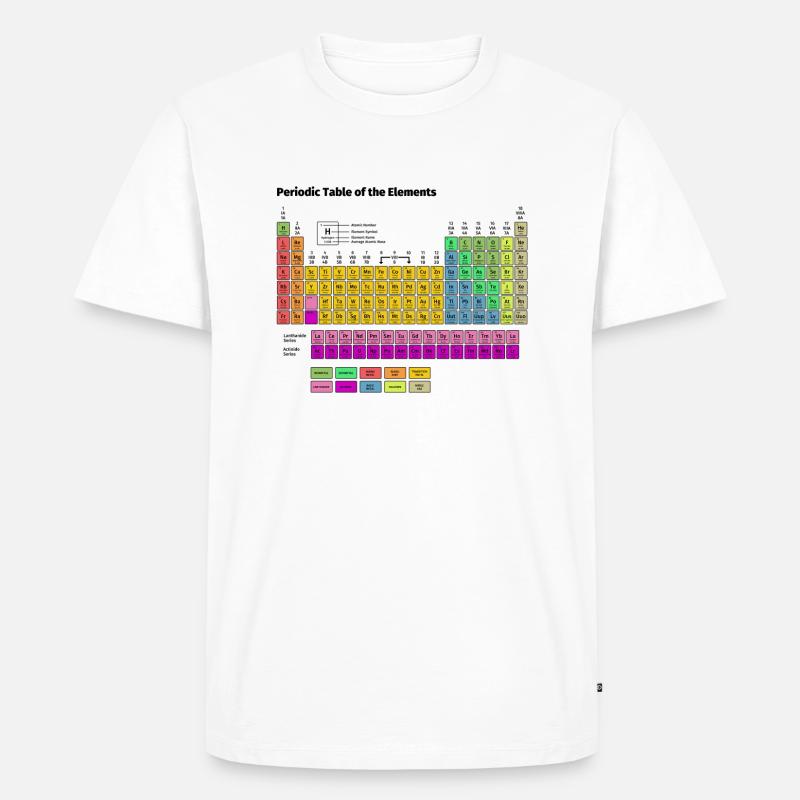 Periodensystem der Elemente - Männer Premium Bio T-Shirt - Weiß