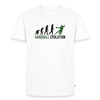Handball Evolution | Handball player, handball fan - Men's Premium Organic T-Shirt - white - Front - Nico (187cm)