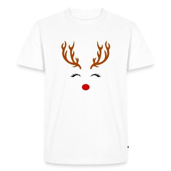 Tenue de Noël de Rudolf - T-shirt Premium bio Homme - blanc - Devant - Nico (187cm)