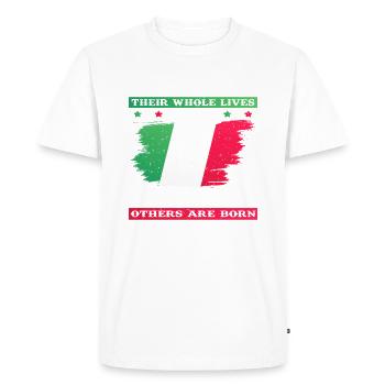 Drapeau italien - T-shirt Premium bio Homme - blanc - Devant - Nico (187cm)