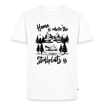 Home is where the pitch is - Men's Premium Organic T-Shirt - white - Front - Nico (187cm)