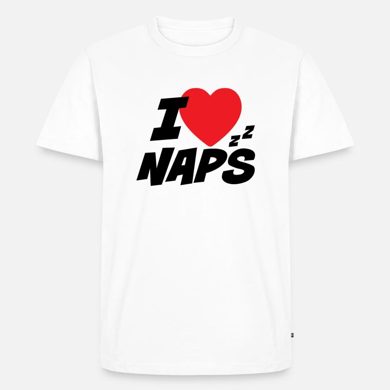 Ich liebe Nickerchen - Männer Premium Bio T-Shirt - Weiß