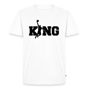 Sport - gift - slam ball basketball King- - Men's Premium Organic T-Shirt - white - Front - Nico (187cm)