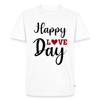 Les designs romantiques de la Saint-Valentin donnent de l’amour - T-shirt Premium bio Homme - blanc - Devant - Nico (187cm)