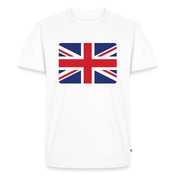 GROSS BRITANIEN - ENGLAND - BREXIT - T-shirt Premium bio Homme - blanc - Devant - Nico (187cm)