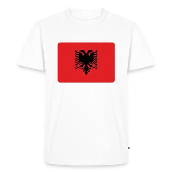 ALBANIA IS NO. 1 - Men's Premium Organic T-Shirt - white - Front - Nico (187cm)