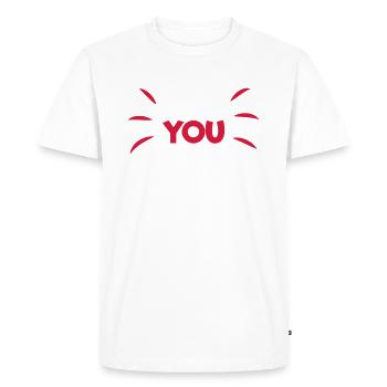 I love you - Men's Premium Organic T-Shirt - white - Front - Nico (187cm)