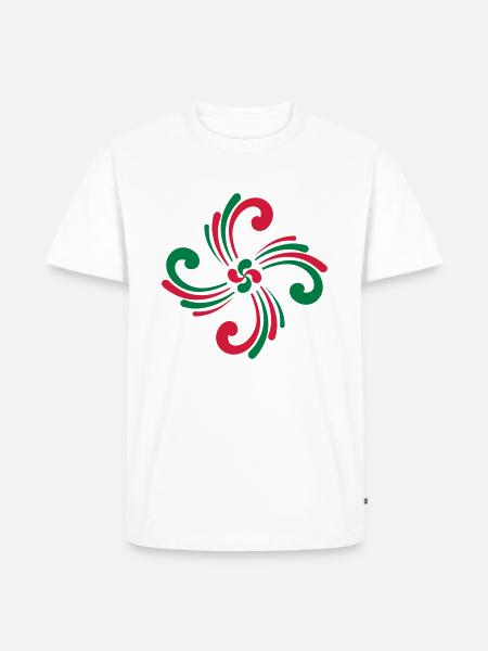 Croix du pays Basque - T-shirt Premium bio Homme - blanc