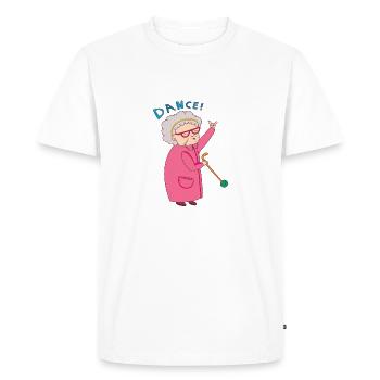Fête dansante Grand-mère - T-shirt Premium bio Homme - blanc - Devant - Nico (187cm)