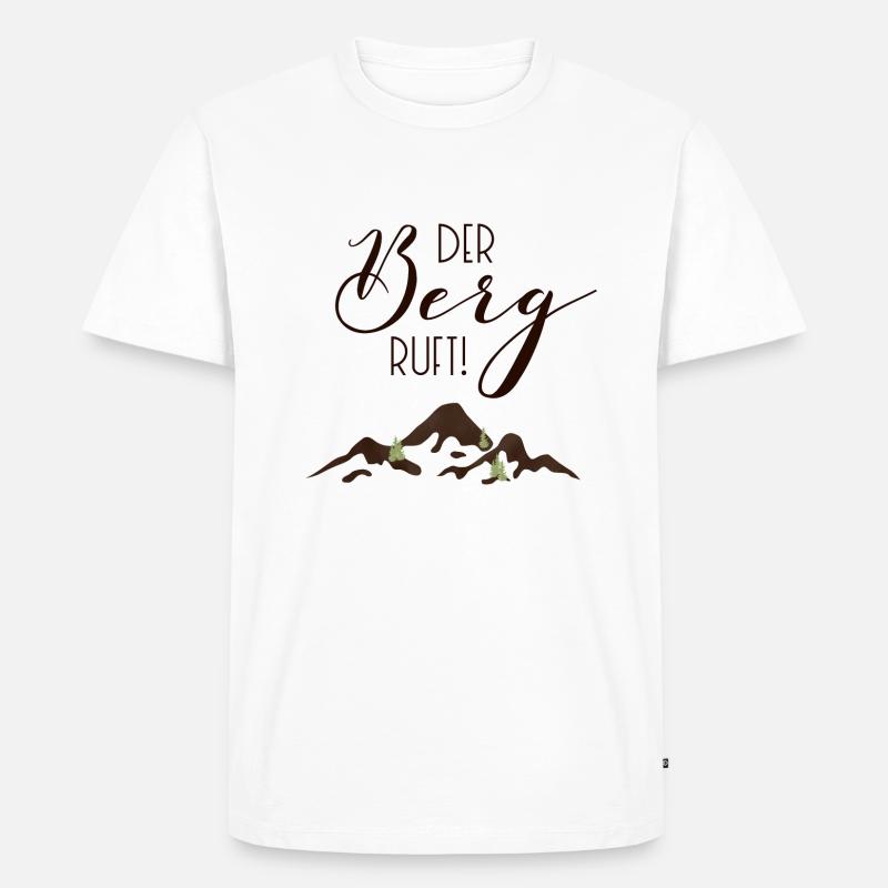 Der Berg ruft! - Männer Premium Bio T-Shirt - Weiß