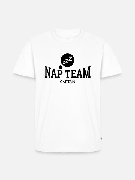 NAP TEAM Captain - Männer Premium Bio T-Shirt - Weiß
