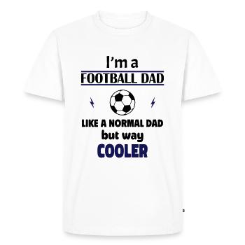 "Je suis un père de football - T-shirt Premium bio Homme - blanc - Devant - Nico (187cm)