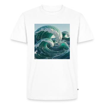 Océan hypersurréaliste - T-shirt Premium bio Homme - blanc - Devant - Nico (187cm)