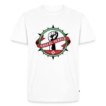 Euskal Herria - T-shirt Premium bio Homme - blanc - Devant - Nico (187cm)