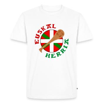 Euskal Herria - T-shirt Premium bio Homme - blanc - Devant - Nico (187cm)