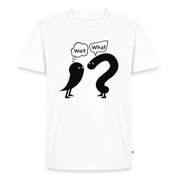 Wait...What? - T-shirt Premium bio Homme - blanc - Devant - Nico (187cm)
