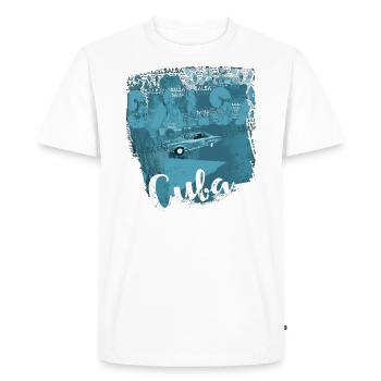 Salsa Cuba Havana T-shirt vintage pour danseurs - T-shirt Premium bio Homme - blanc - Devant - Nico (187cm)