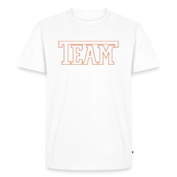 Team Font - T-shirt Premium bio Homme - blanc - Devant - Nico (187cm)