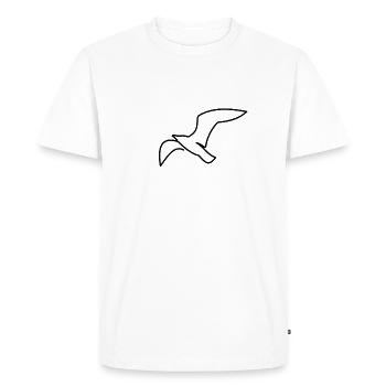 Maritime Seagull - Men's Premium Organic T-Shirt - white - Front - Nico (187cm)