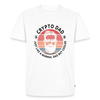 Crypto Dad Just Like A Normal Dad But Cooler Tradi - Men's Premium Organic T-Shirt - white - Front - Nico (187cm)