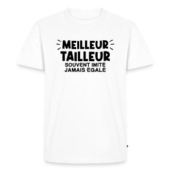 Tailleur | Je suis le meilleur Tailleur - T-shirt Premium bio Homme - blanc - Devant - Nico (187cm)