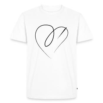 Couturière Couturière - T-shirt Premium bio Homme - blanc - Devant - Nico (187cm)