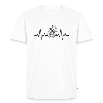 Tenorhorn Tenorhorn player Tenorhorn player Tenorhorn player - Men's Premium Organic T-Shirt - white - Front - Nico (187cm)