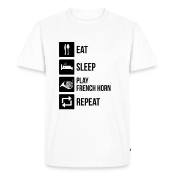 Français corniste Français corniste Français corniste - T-shirt Premium bio Homme - blanc - Devant - Nico (187cm)