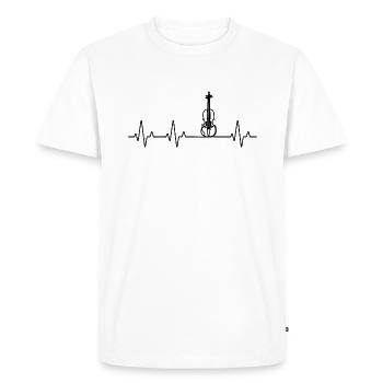 Violin Violinist Violinist - Men's Premium Organic T-Shirt - white - Front - Nico (187cm)