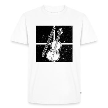 Violon Violoniste Violoniste - T-shirt Premium bio Homme - blanc - Devant - Nico (187cm)