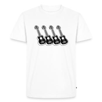 Ukulele Ukulele Player Ukulelist - Men's Premium Organic T-Shirt - white - Front - Nico (187cm)