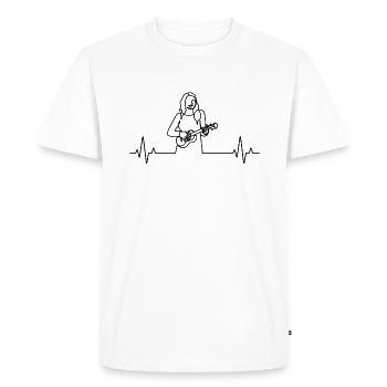 Ukulele Ukulele Player Ukulelist - Men's Premium Organic T-Shirt - white - Front - Nico (187cm)