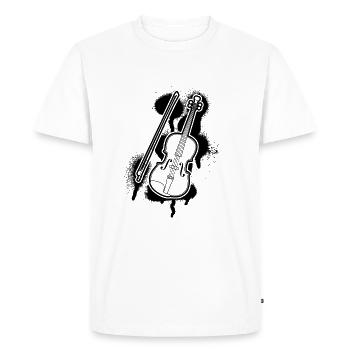 Violon Violoniste Violoniste - T-shirt Premium bio Homme - blanc - Devant - Nico (187cm)