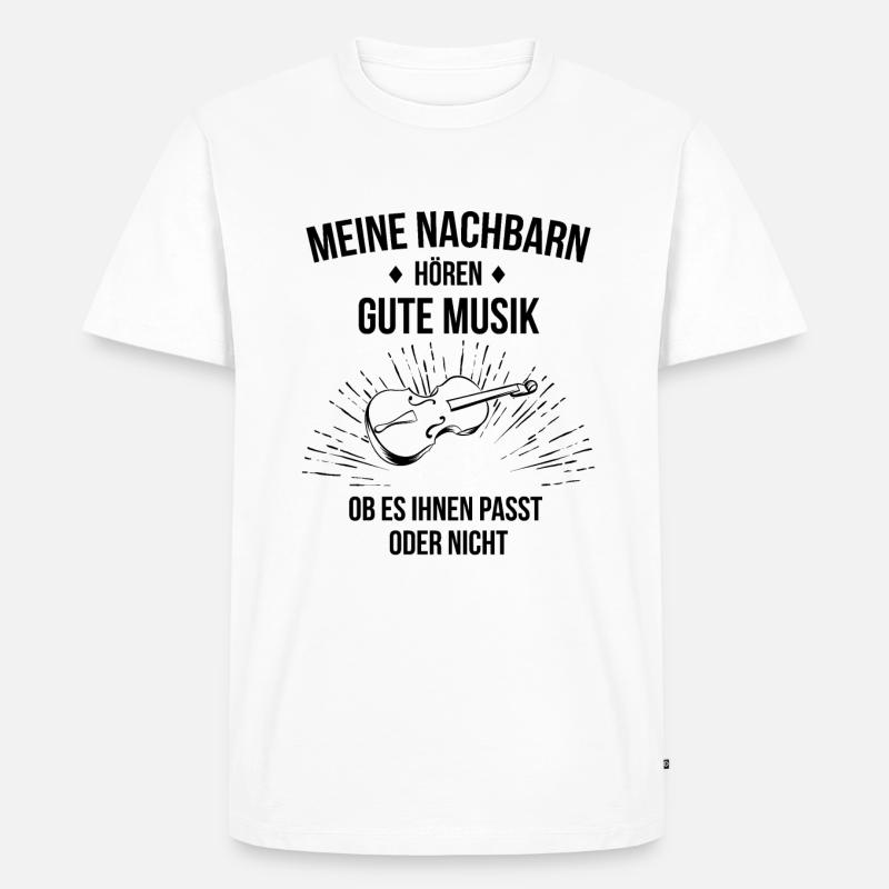 Cello Cellospieler Cellist - Männer Premium Bio T-Shirt - Weiß