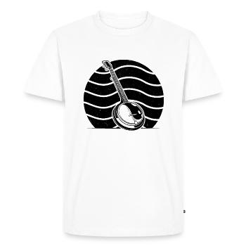 Banjo Banjo player Banjoist - Men's Premium Organic T-Shirt - white - Front - Nico (187cm)