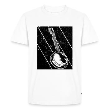 Banjo Banjo player Banjoist - Men's Premium Organic T-Shirt - white - Front - Nico (187cm)