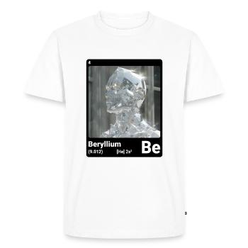Béryllium - Be - élément chimique 004 - T-shirt Premium bio Homme - blanc - Devant - Nico (187cm)
