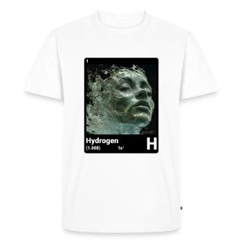Hydrogène - H - Élément chimique 001 - T-shirt Premium bio Homme - blanc - Devant - Nico (187cm)