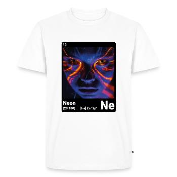 Élément du tableau périodique Néon (Ne) 010 - T-shirt Premium bio Homme - blanc - Devant - Nico (187cm)