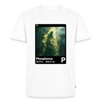 Élément du tableau périodique phosphore (P) 015 - T-shirt Premium bio Homme - blanc - Devant - Nico (187cm)
