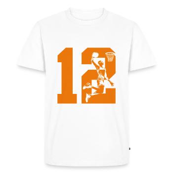 NUMBER 12 BASKETBALL 12TH BIRTHDAY - Men's Premium Organic T-Shirt - white - Front - Nico (187cm)