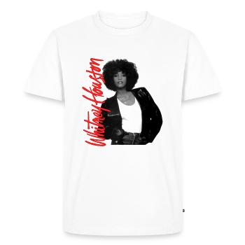 Whitney Houston Photo Et Prénom Rose - T-shirt Premium bio Homme - blanc - Devant - Nico (187cm)