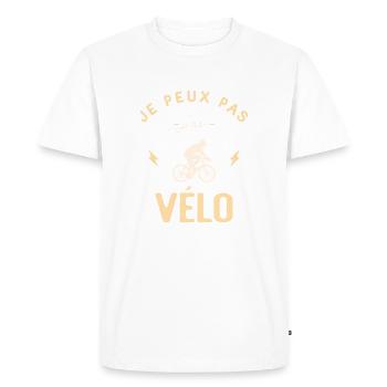 Je Peux Pas J'ai Vélo Cycliste Humour Cyclisme - T-shirt Premium bio Homme - blanc - Devant - Nico (187cm)