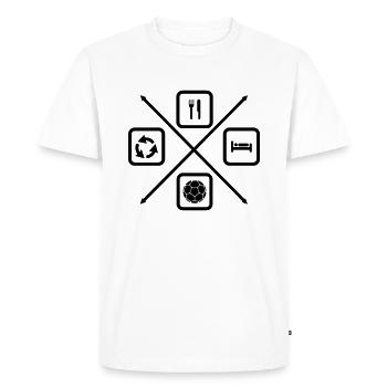 Le cycle de vie d’un joueur de handball, Handball - T-shirt Premium bio Homme - blanc - Devant - Nico (187cm)