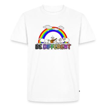 Moutons - soyez différents - T-shirt Premium bio Homme - blanc - Devant - Nico (187cm)