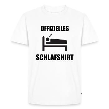 Offizielles Schlafshirt - Männer Premium Bio T-Shirt - Weiß - Vorne - Nico (187cm)