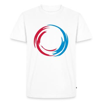 swirl_circle - Men's Premium Organic T-Shirt - white - Front - Nico (187cm)