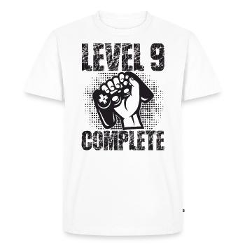 Level 9 Complete Birthday Gift 9 Years Gamer - Men's Premium Organic T-Shirt - white - Front - Nico (187cm)