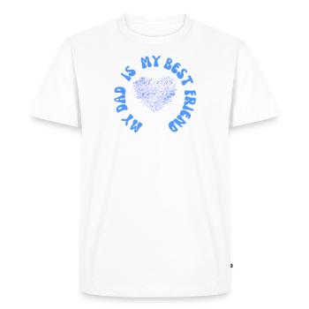 Mon père est mon meilleur ami - T-shirt Premium bio Homme - blanc - Devant - Nico (187cm)